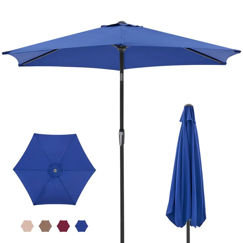2 piece patio umbrella 13ft 2 Tier Double-Sided Patio Vented Umbrella with Base