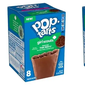 Pop Tarts Girl Scout Frosted Thin Mints 1 Box - 8 Pastries - Dessert Treats from USA - Foods Dessert