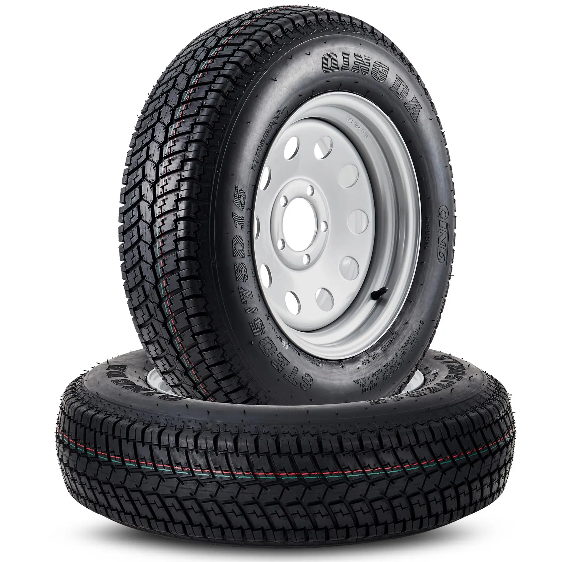 Garvee 2 Pack ST205/75D15 and ST205/75D14 Tires, 5 Lug on 4.5", 6PR Load Range C, Suitable for Travel Trailers, Campers, Landscape, Cargo, Utility, Boat, Horse, and Farm Use
