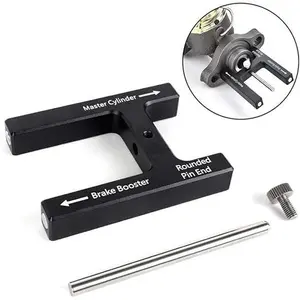 Brake Booster Push Rod Adjustment Tool Master Cylinder Pushrod Gap Gauge Universal Aluminum Brake System Repair Tool for Most Vehicles with Adjustable Boosters Pro Chrome Bar Clamp Mount