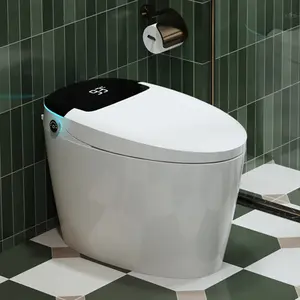 Luxury Smart Toilet – Auto Open/Close, Foot-Sensor Flush, Heated Bidet & Warm Water Wash | TikTok Bathroom Glow Up