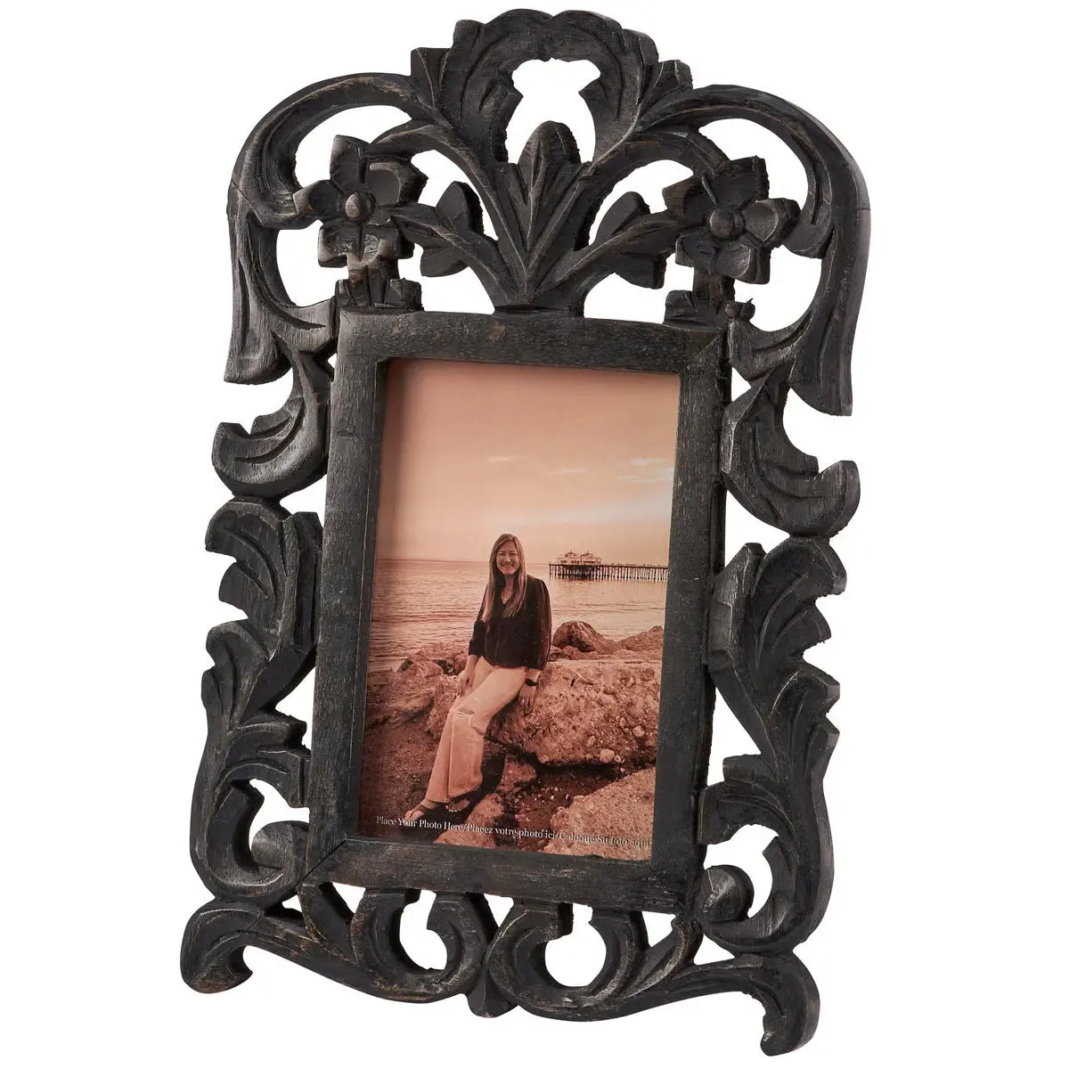 Gothic Black Filigree Ornate Photo Frame, Home Decor Accent, Ideal Gift for Room Decor