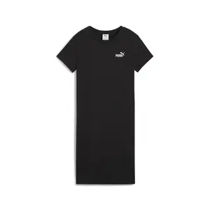 PUMA Womens Essentials Small Logo Slim Short Sleeve Dress Casual Casual - Black