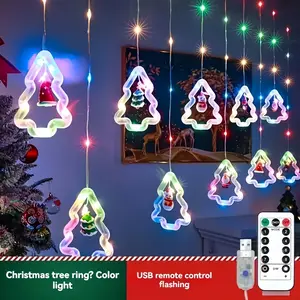 Christmas LED Fairy Light Strings, 8 Flashing Modes, Remote Control & Hooks - USB-Powered Color-Changing String Lights, Ideal for Indoor/Outdoor Holiday Decorations, Festive Lighting, Colorful Displays, Energy-Efficient Lighting, Seasonal Decorations