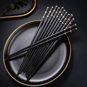 Alloy Chopsticks, Durable Non-slip Chopsticks, Modern Design Chop Sticks, Kitchen Dinnerware, Household Cutlery Tableware for Home Kitchen Dining Room, Kitchen Products, Summer for Gift