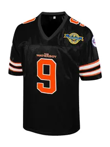 Bobby Boucher #9 The Waterboy Sandler 50th Anniversary Movie Football Jersey,Suitable for parties and daily casual wear,Size S-8XL