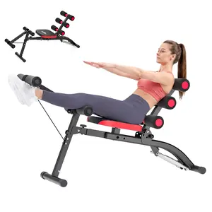 RELIFE REBUILD YOUR LIFE Foldable Ab Machine for Home Gym, Adjustable Ab Trainer & Sit Up Bench, Compact Core Workout Chair for Daily Fitness