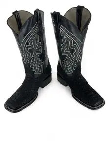 Franko Boots Mens Bulldog Python Negro Original R2