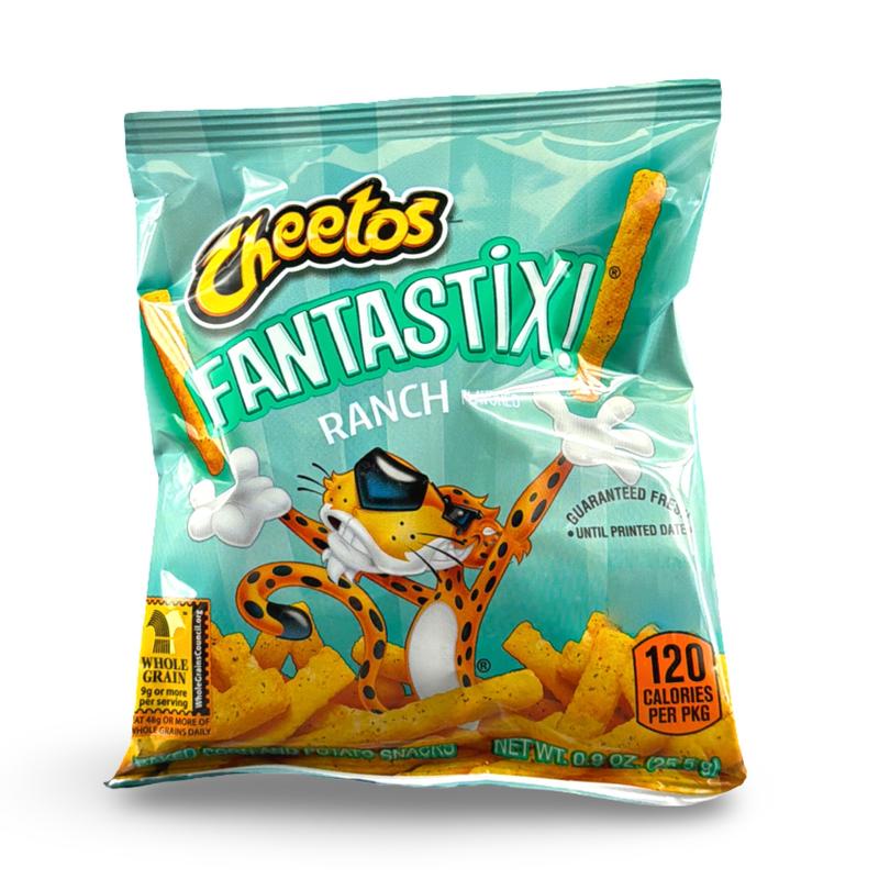 Cheetos Fantastix Crunchy School Snacks – 8 Pack | Choose Ranch, Flamin’ Hot or Chili Cheese