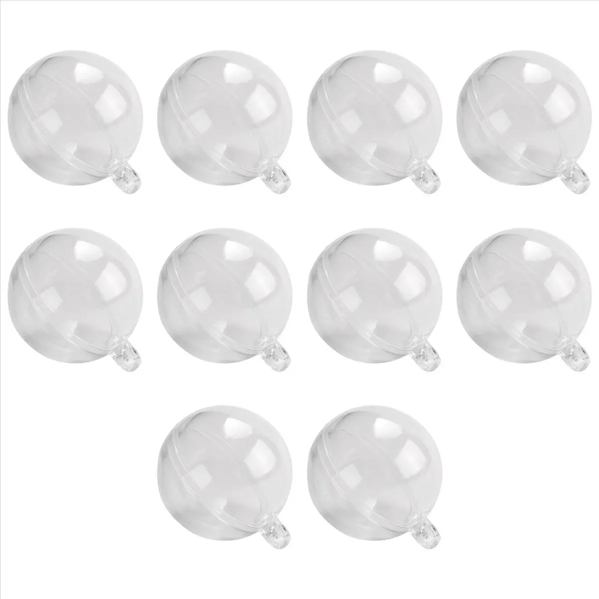 Brand New Transparent Openable Plastic Christmas Decoration Ball Transparent Bauble Decoration Gift Box 3CM