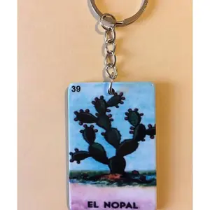 Assorted Styles Loteria Square Keychain