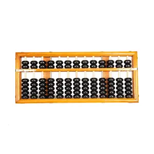 Asian Home Vintage-Style 13 Column Rods Wooden Abacus Professional Soroban Chinese Japanese Calculator Counting Tool