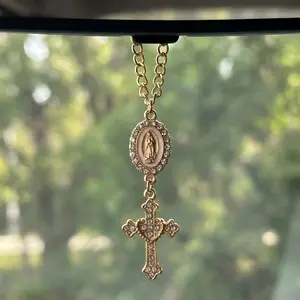 Car Charm, Cross Pendant Hanging Accessory for Car Decoration, Suitable for Men and Women, Car Interior Accessories, Automotive Accessories