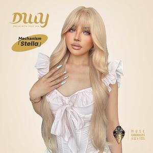 Stella H-DWY Long-length Wavy  Realistic Large Area Scalp Glueless Synthetic Wig for Women 30 Inches