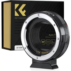 K&F Concept EF to EOS R Adapter, Auto Focus Lens Mount Adapter for EF EF-S Lens Compatible with Canon EOS R Mount Cameras, Rf Mount, Exif Signal