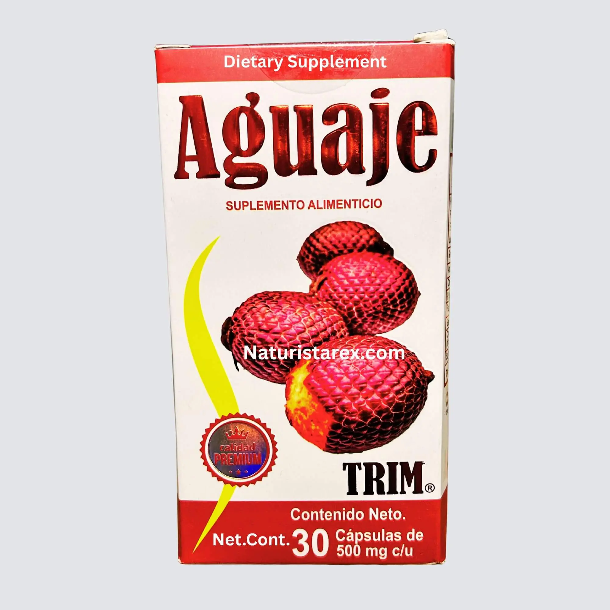 Aguaje Trim Dietary Supplement 30 Caps of 500 MG each