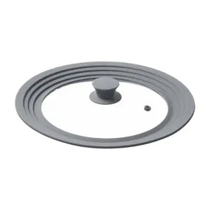 Universal Glass Pot Lid - Stove-Safe Kitchen Cookware Accessory, Microwave-Compatible Cooking Cover
