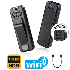 Mini Body Camera 2.4G WiFi IR Night Vision Loop Recording 60 Mins Charging Long Battery for Outdoor Adventures Home Safety Teacher Lectures
