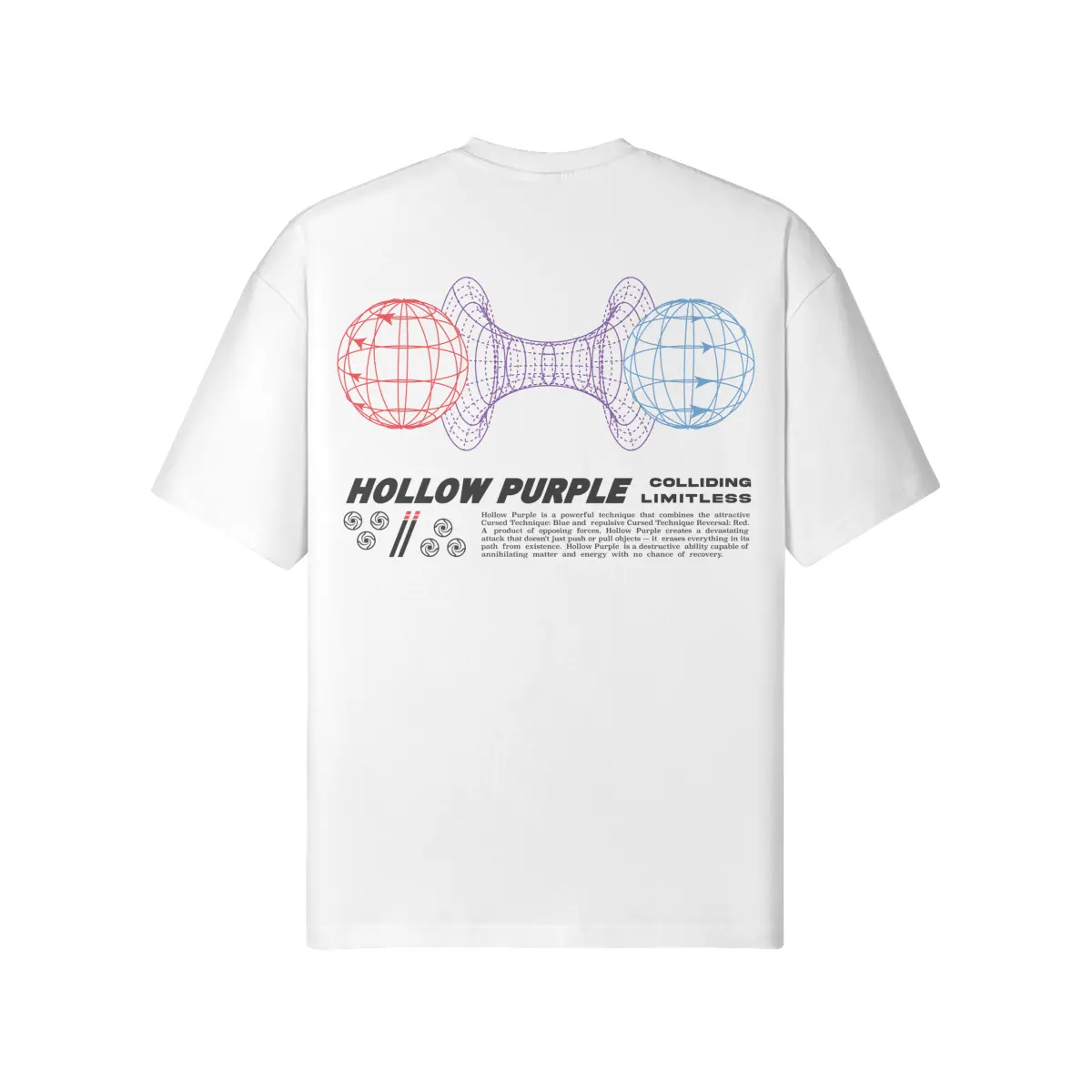 Hollow Purple JuJutsu Kaisen Anime Graphic Tee by KETI Apparel Casual Oversized Baggy Menswear Streetwear Top Cotton