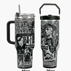 Blood In Blood Out Vatos Locos Forever Tumbler 40oz 30oz – Chicano Style Stainless Steel Mug w/ Handle & Straw, Street Culture Fan Gift