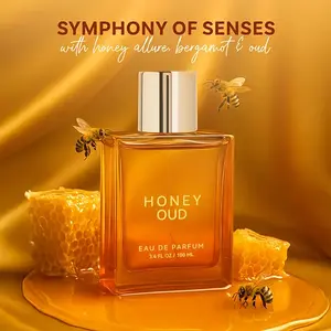 Luxury's Honey Oud Eau de Parfum (3.4 fl. oz.) - Patchouli, Vanilla, Bergamot - Floral & Spicy, Clean Vegan Essential Oils, Cruelty-Free Fragrance for Men & Women