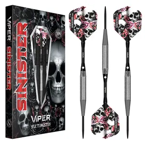 Viper Sinister Tungsten Steel Tip Dart Set - Shark Cut Aluminum Recreational