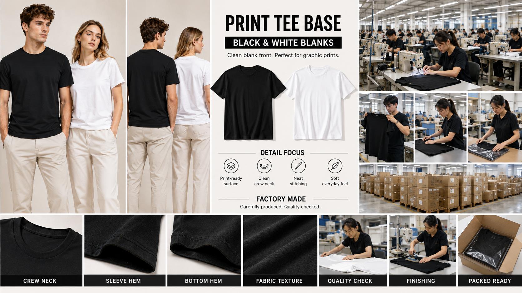 12-Pack Men's Cotton Blend T-Shirts, Unisex Vintage Aesthetic Crew Neck Tops, Loose-Fit Baggy Short Sleeve Fashion Apparel, 6 Black+6 White, Streetwear, Soft, Oversized, Basic, Round Neck, Graphic Tees