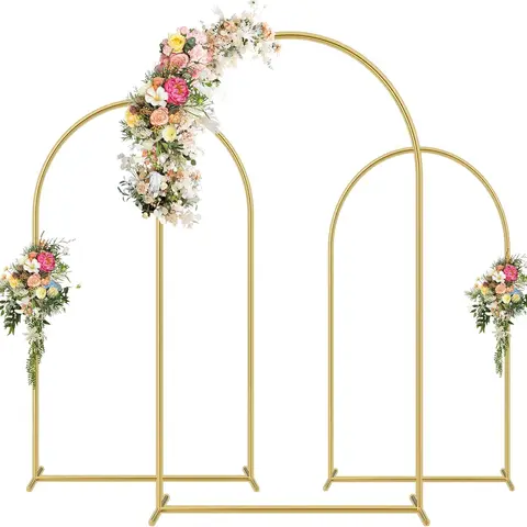 Round Backdrop Stand Metal Balloon Arch Stand 6.6ft / 7.2ft  Wedding Arch Garden Arbors Background for Wedding Baby Shower Birthday