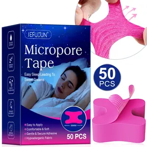 Sefudun Micro Needle Sleep Mouth Patch, Rose, 1 Box 50pcs, Comfortable Breathable High Elastic Low Sensitivity, for Snoring & Oversized Lips, Mouth Sleep Tape, Snore Mouth Tape