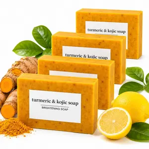Lemon Kojic Turmeric Face Soap Deep Cleansing Turmeric Body Wash for Glowing Skin Face & Body