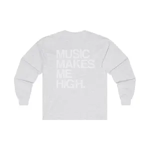 MMMH Unisex Long Sleeve Tee: Ash | White Lettering