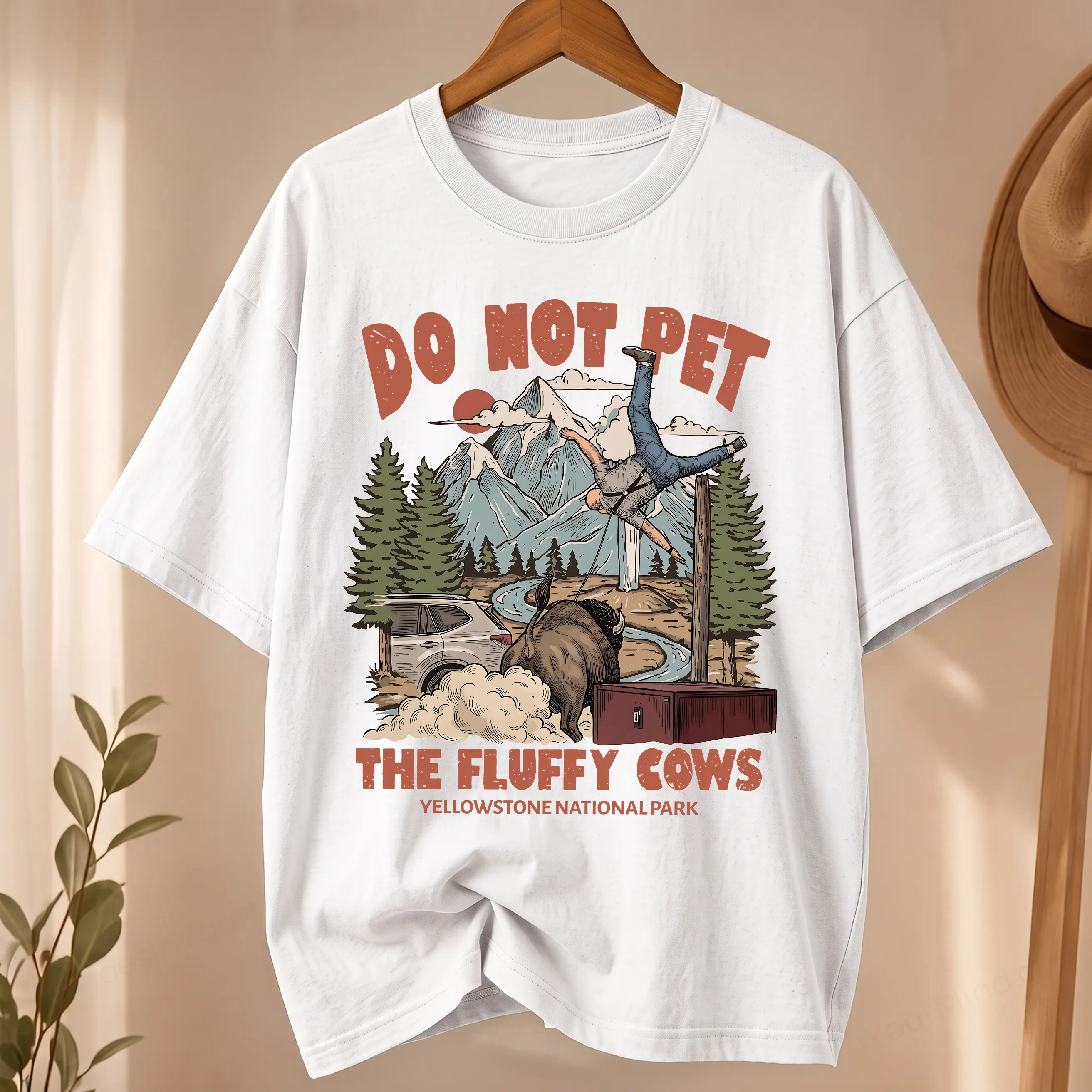 Please do not touch the fluffy cow - funny shirts, sweatshirts, hoodies