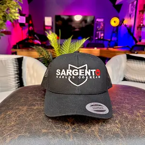 SARGENTO Gorra Sargento Carlos Cornejo - Edición Negra Unisex Trucker Mesh Hat with Snapback Closure & Premium Embroidery