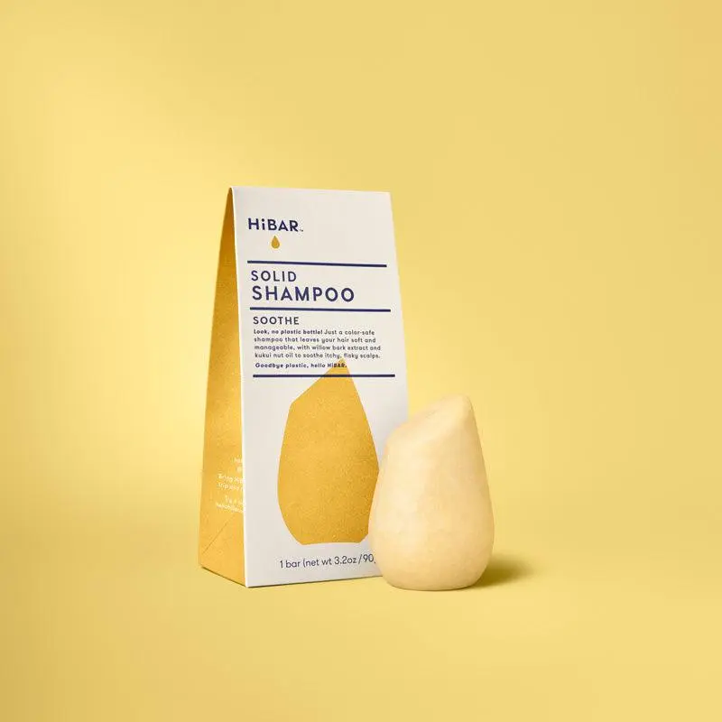 HiBAR Soothe Solid Shampoo Bar with Salicylic Acid for Itchy & Flaky Scalp