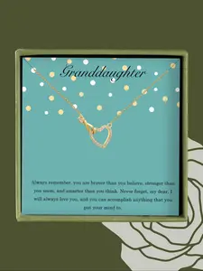Infinity Symbol & Heart Design Pendant Necklace, Elegant Artificial Zircon Decor Necklace for Women for Party, Daily Decor, Trendy All-match & Exquisite Jewelry for Birthday Gift