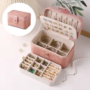 Retro Jewelry Box Light Luxury Premium Jewelry Storage Box Necklace Earrings Earrings Ring Jewelry Storage Box-89 makeup