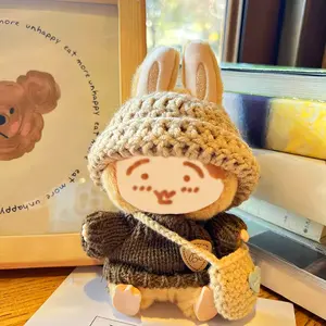 [Labor Day][halloween] Clothes for Doll– Luxury Chic Style Set for 17cm Dolls, High-End Fashion, Cute Cartoon Toys Clothes Costume, 17cm Doll Clothes for Labubu with 3 Outfits, Fashionable Holiday Clothes, High-end Handmade Clothes for Dolls