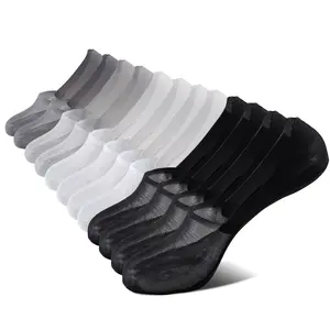 Men's Ultra-Thin Breathable Mesh No-Show Socks – 6-Pack Summer Cotton Low-Cut ankle socks Anti-Slip Silicone Heel, Odor-Resistant Invisible