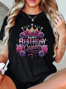 Graphic Print T-Shirt for The Queen'S Birthday, Fe