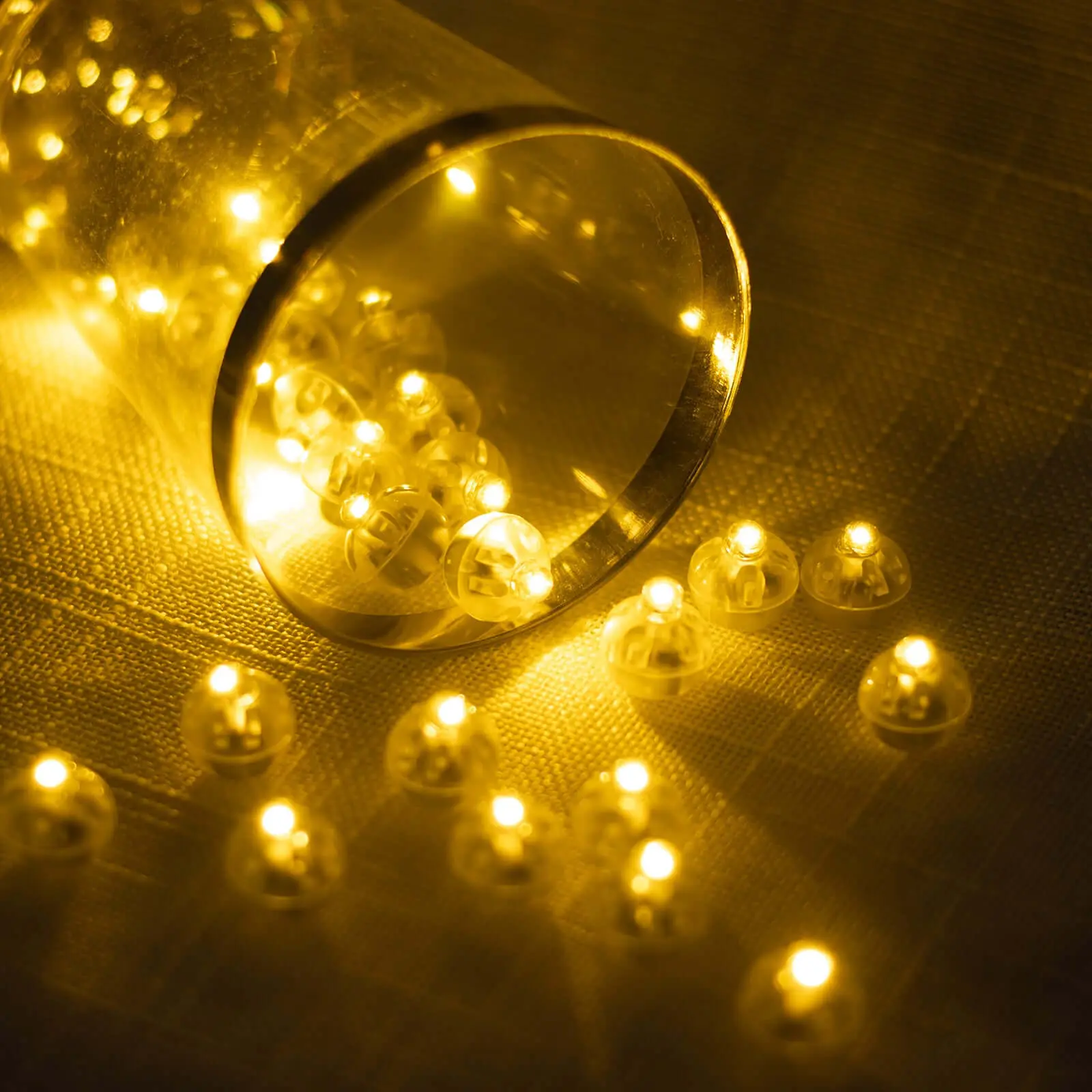 50-Pack LED Balloon Lights 0.5" Round - Warm White Mini Waterproof Battery Operated Balls, Party Decoration Supplies, Festival Decorations