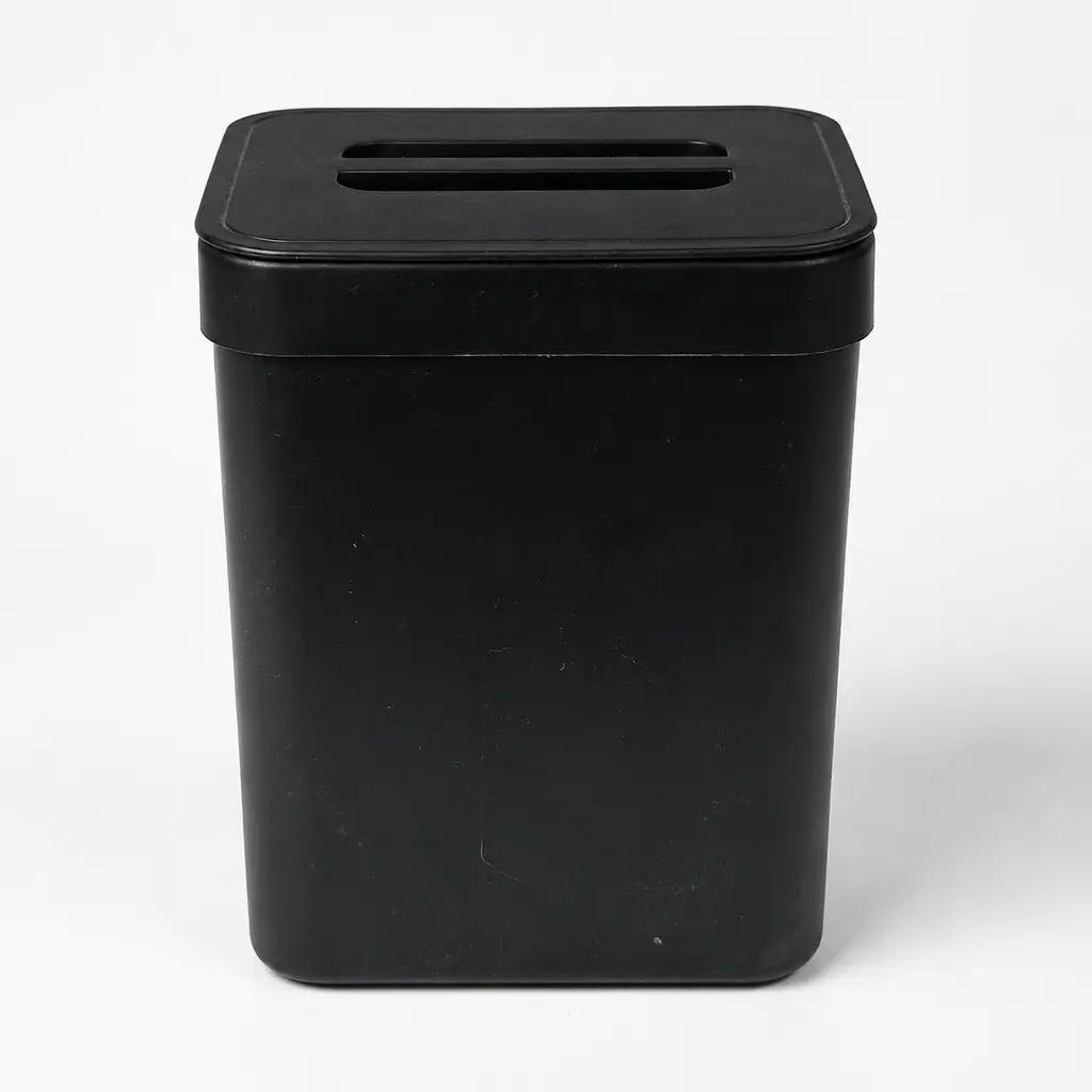 Slotted Odor-Proof Lid & Integrated Portable Carry Handle, Slim  Saving Hanging Garbage Bin for Kitchen Cabinet Bathroom Home Office Rental Apartment with  Brown space nordic style double trash smart waste touchless bag wall can use quiet plastic