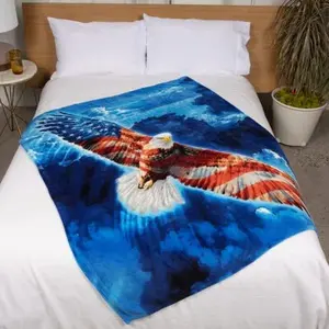 American Eagle Fleece Blanket Gift  for Men, Women and Kids - Super Soft Plush Eagle Blanket Throw Print Blanket for Eagle Lovers