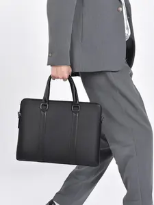 New Korean-style fashion business handbag, trendy plaid large-capacity shoulder bag, horizontal briefcase for men, a great choice for successful men. A nice bag instantly enhances your temperament.