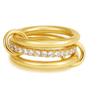 MYRA Gold Stacked Hoop Ring