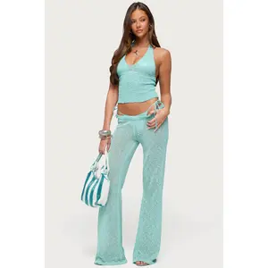 Bena Textured Knit Flared Pants