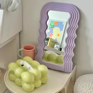 Desktop Wave Mirror in Purple