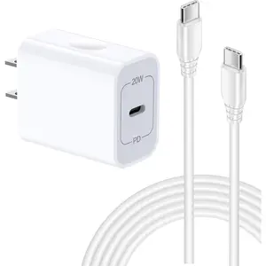 16e 17e Charger   for  17Pro Max/17e/17/16/16e/16Pro/15/15Pro, 20W  USB C Power Adapter with 6Ft USB C   Cord, Type C Charger Block Wall Cube for  iPad