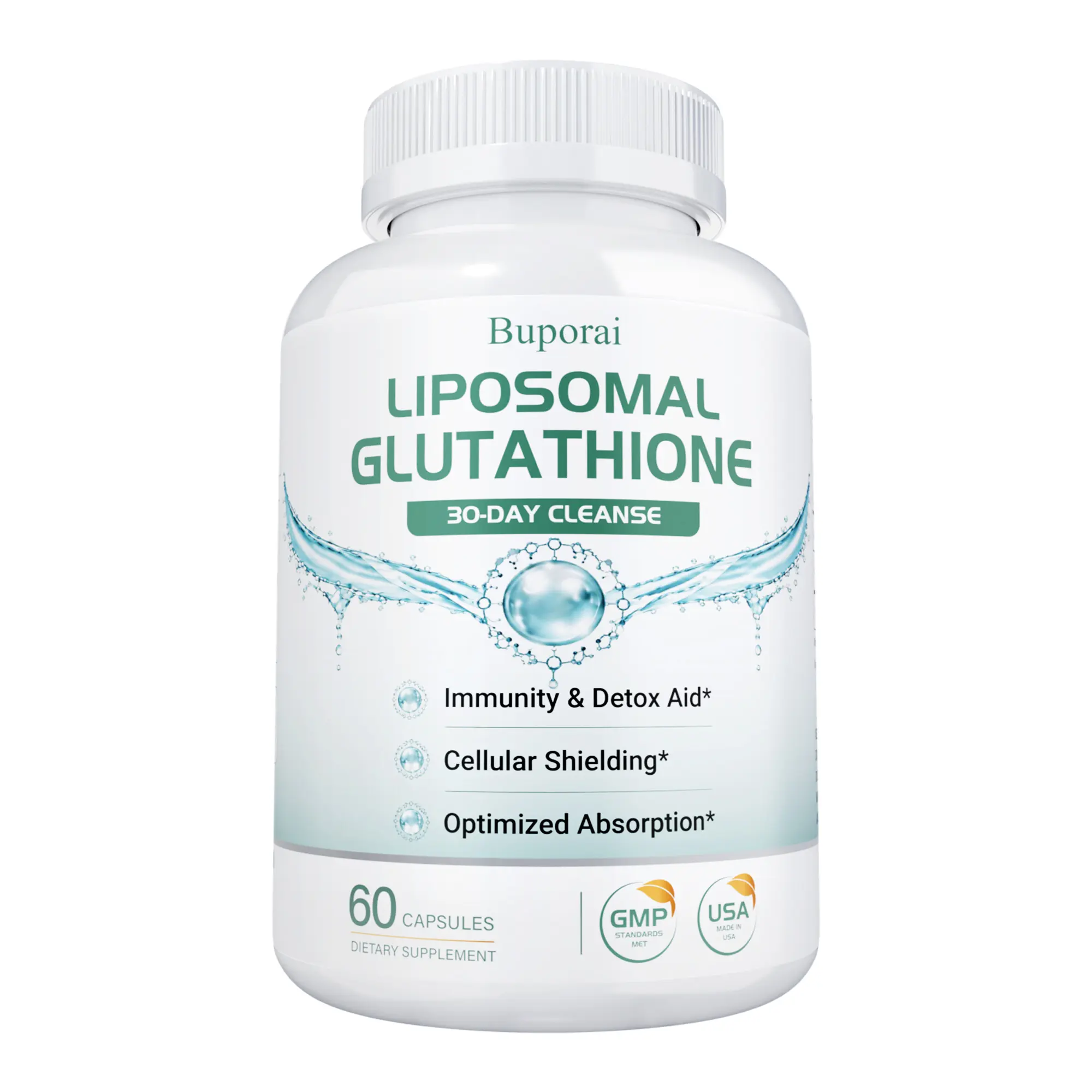 Buporai Dietary Supplement (60 capsules): supports nutritional supplementation, cellular health, and immune function.