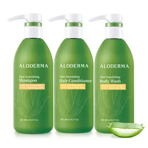 Aloderma Aloe Nourishing Set - Nourishing Shampoo, Nourishing Conditioner, Nourishing Body Wash