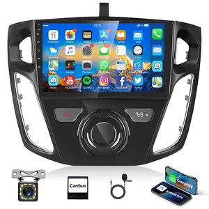 9" Android 13 Car Stereo for Ford Focus 2012-2017, Wireless Carplay & Android Auto, Touch Screen Head Unit, GPS Navigation, WiFi, Bluetooth, DSP, FM, SWC, AHD Backup Camera, MIC & Canbus